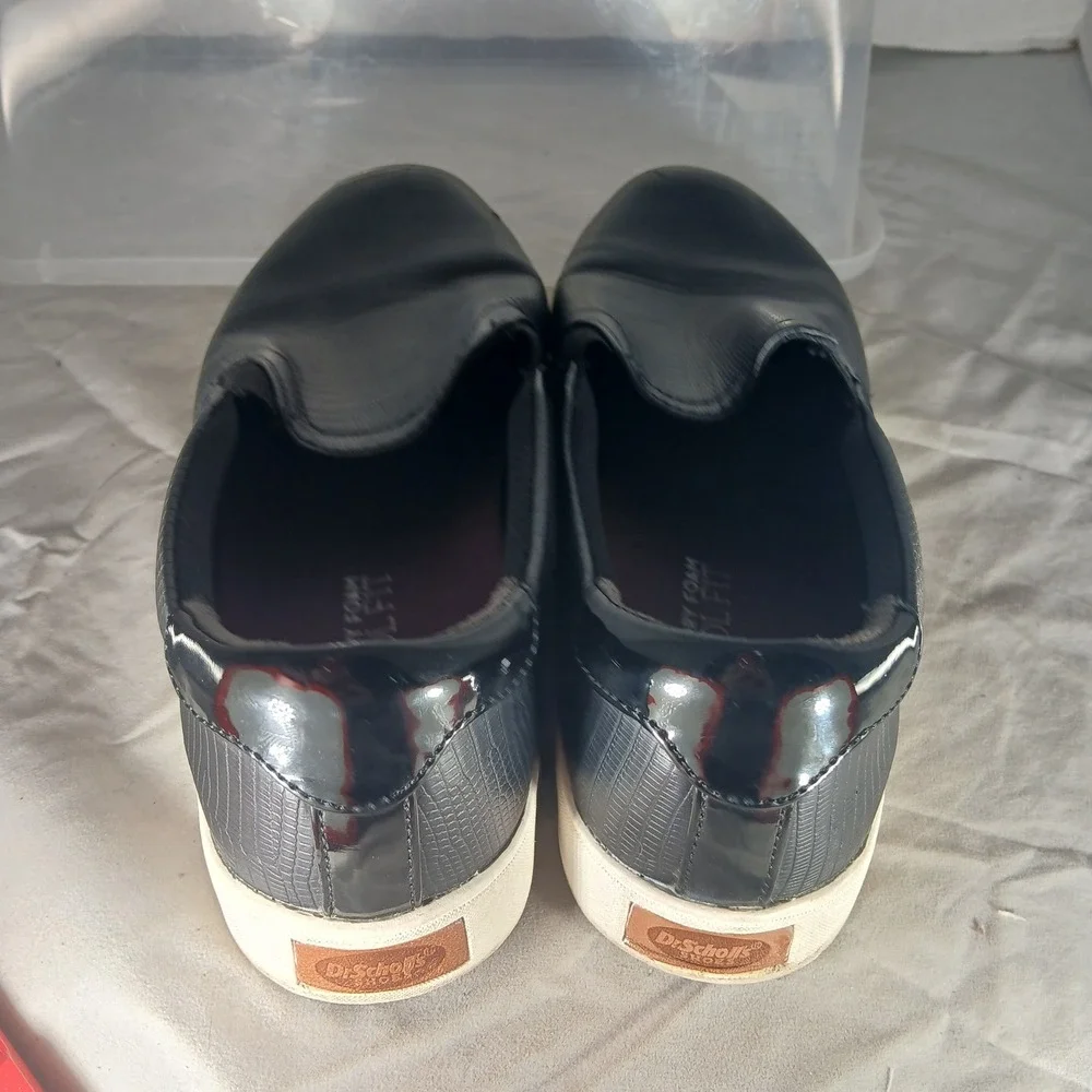 Dr Scholls Womens Black Textured Slip On Shoes Memory Foam Cool Fit‎ Size 7M